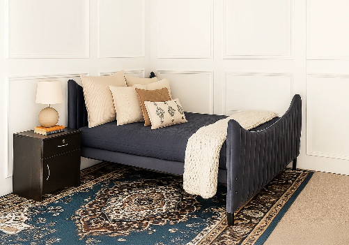 Drake Upholstered Bed and Mattress 6" Combo (Grey)